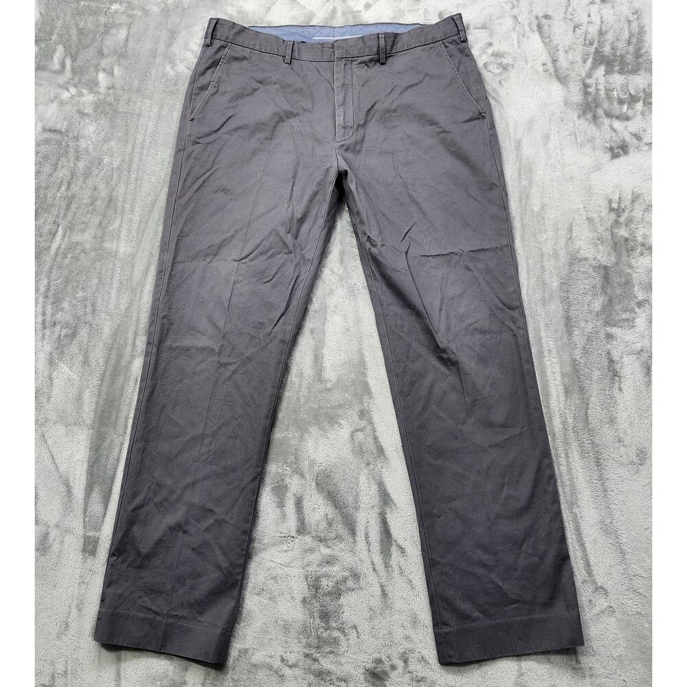 J.Crew Pants Mens 38W Gray Classic Bowery Chino Straight Cotton Preppy Office